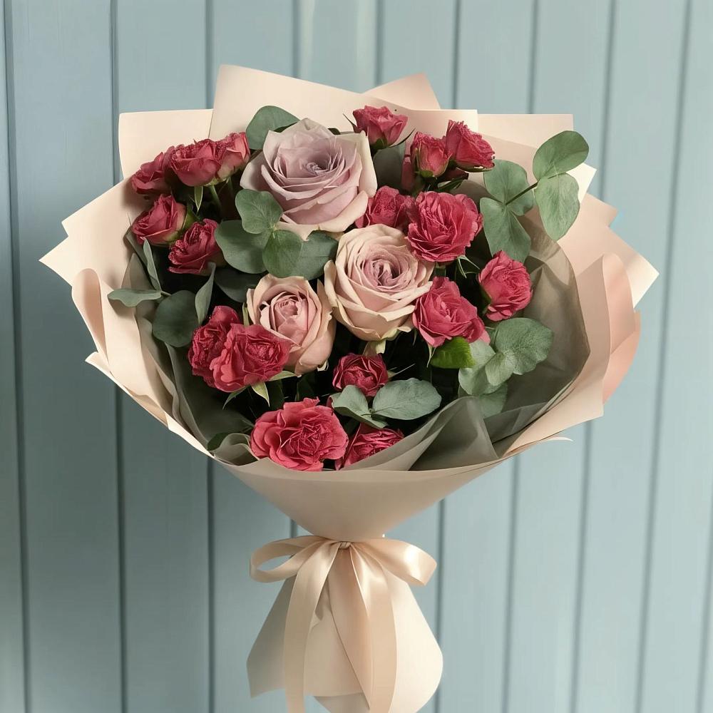 Букет цветов из: Гвоздики и Розы в Заклинье