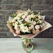 Букет цветов из:  Альстромерии, Розы и Хризантемы #REPLACE_PRED# Заклинье