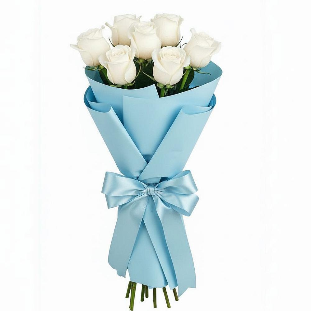 Букет 7 белых роз Проуд в Заклинье