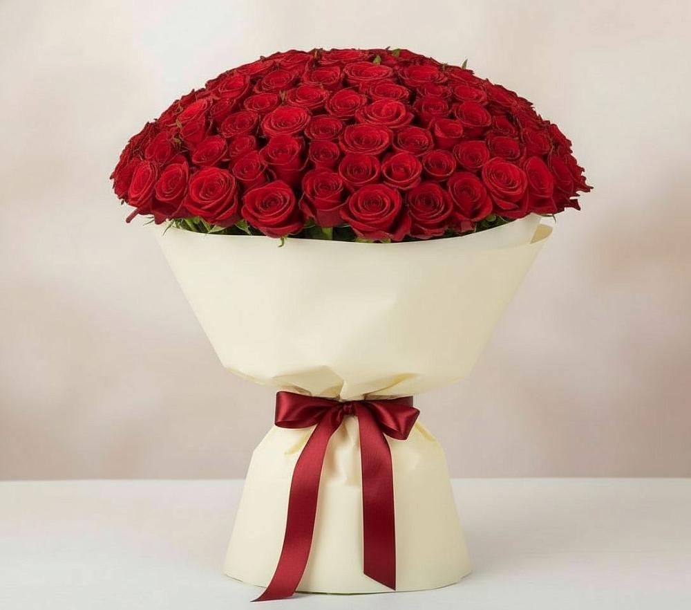 Букет 101 Красная роза Милано в Заклинье