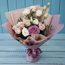Букет цветов из:  Розы и Лизиантусы #REPLACE_PRED# Заклинье