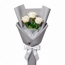 Букет 3 белые розы в Заклинье