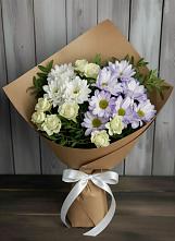 Букет цветов из:  Хризантемы и Розы в Заклинье