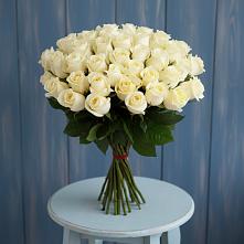 Букет 51 Белая роза Эдлесс Лав в Заклинье