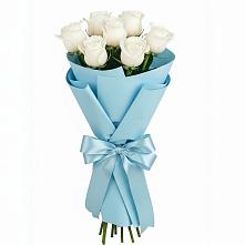 Букет 7 белых роз Проуд в Заклинье