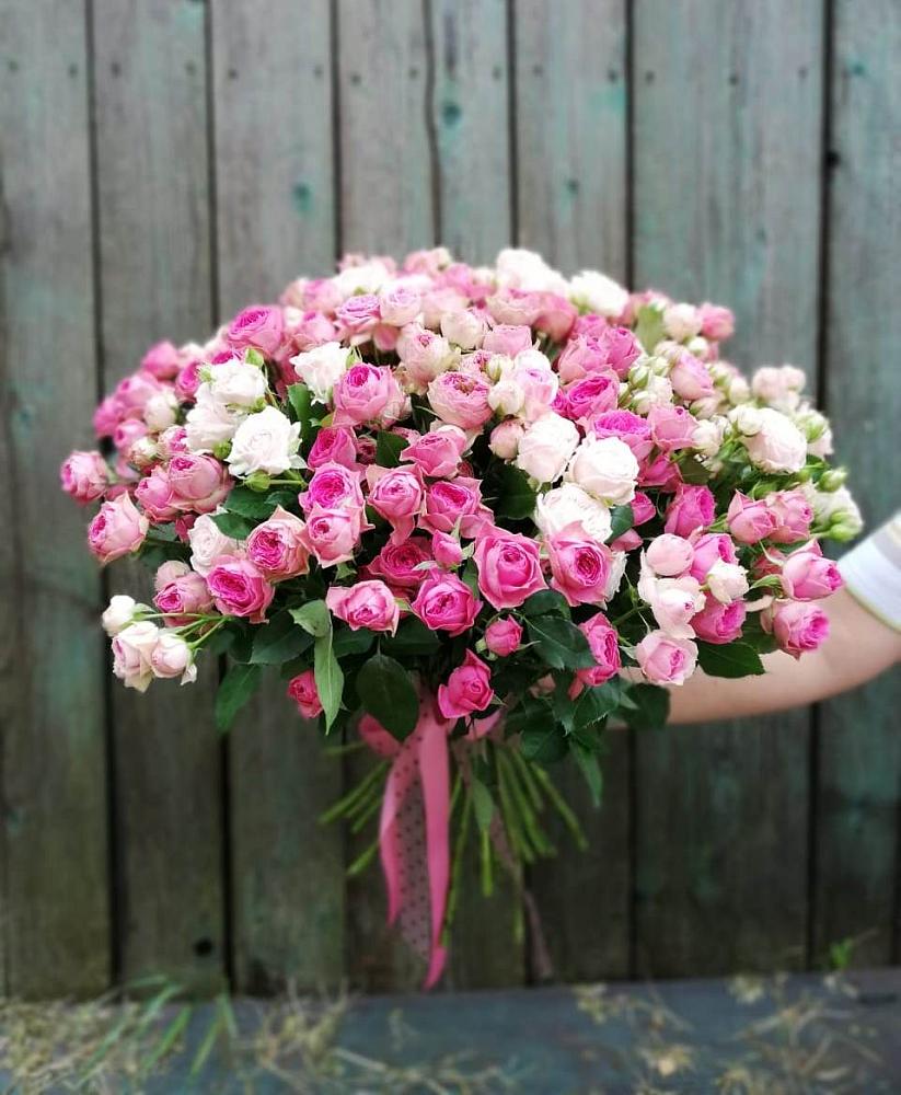 Букет Розовые кустовые розы Натали и Лав Лидия в Заклинье