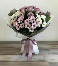 Букет цветов из:  Хризантемы и Розы в Заклинье