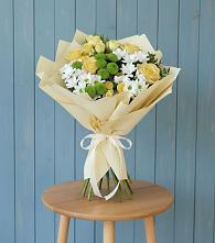 Букет цветов из:  Хризантемы и Розы в Заклинье