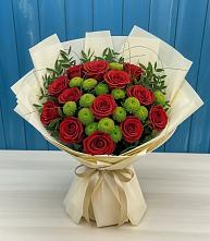 Букет цветов из:  Розы и Хризантемы в Заклинье