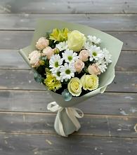 Букет цветов из:  Альстромерии, Розы и Хризантемы в Заклинье