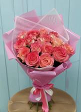 Букет 15 Розовых роз Равель в Заклинье