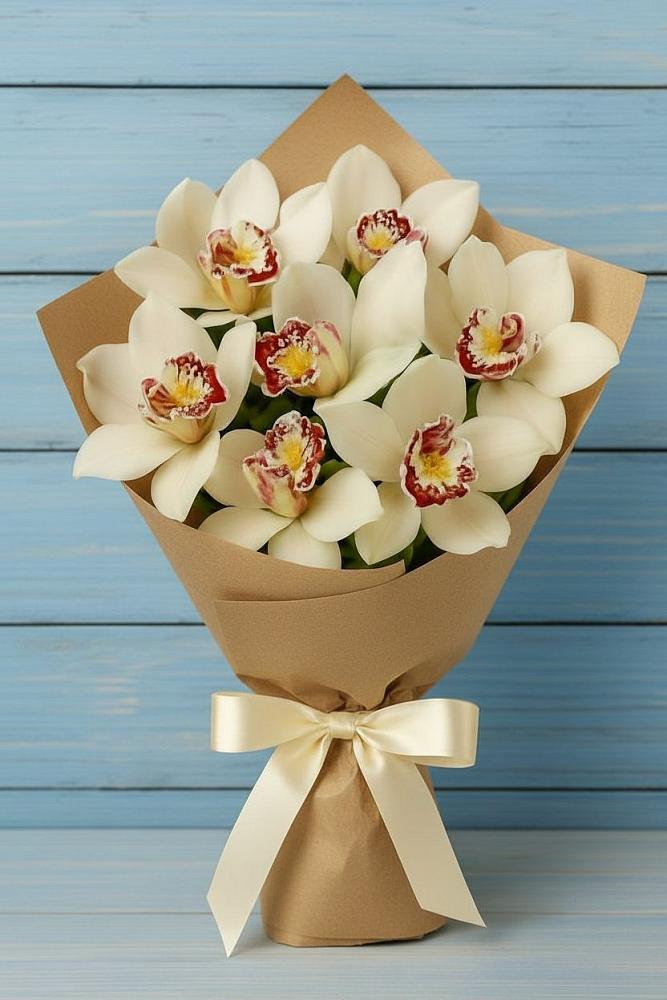 Букет цветов из: Орхидеи и Розы в Заклинье